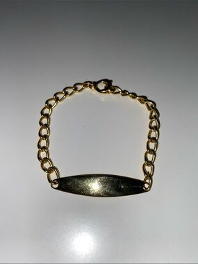 Classic Gold ID Chain Bracelet - Elegant Women's Jewelry